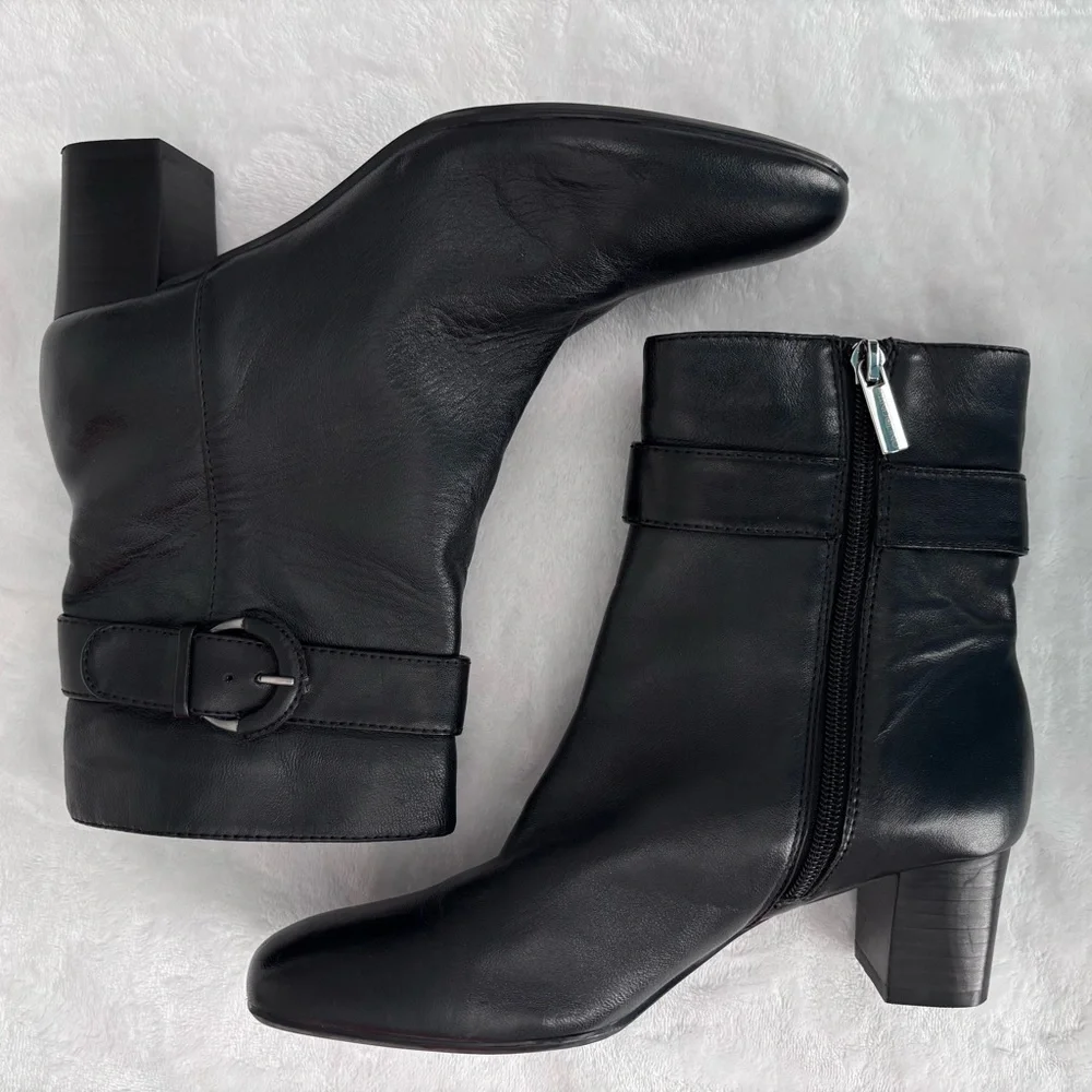Bandolino Demelza Black Genuine Leather Boots--6.5 - Picture 5 of 13